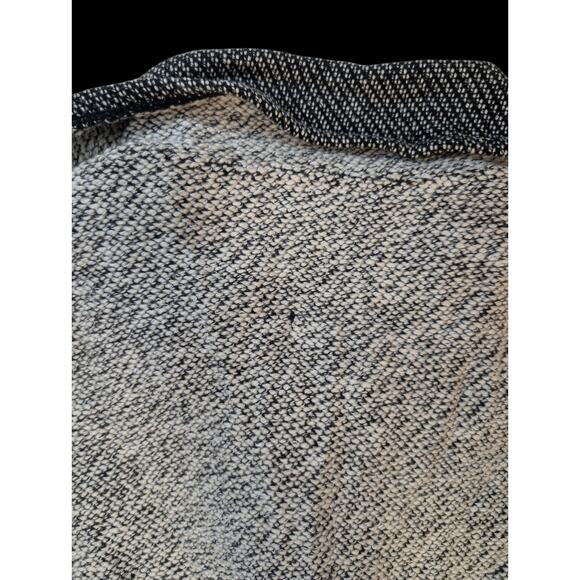 BNCI Blanc Noir Full Asymmetrical Zip Cardigan Sweater Black White Large Soft - Picture 5 of 7